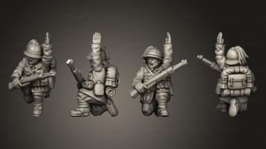 Military figurines NCO paratrooper 17 3d model