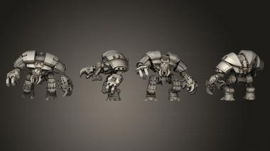 Military figurines Necro bot 3d model