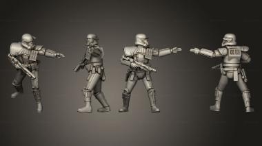 Military figurines necro trooper commander 02 3d model
