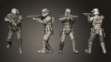 Military figurines necro trooper shooting 1 3d model