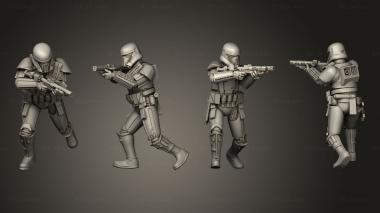 Military figurines necro trooper shooting 02 3d model