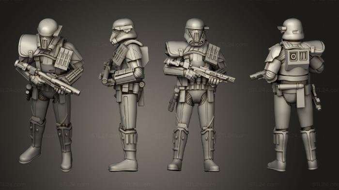 Military figurines (Necro trooper standing shouder, STKW_10124) 3D models for cnc