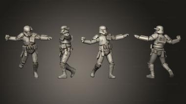 Military figurines necro tropper grenade 3d model