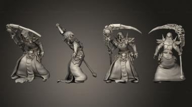 Military figurines Necromancer Adventurer Scyth 3d model