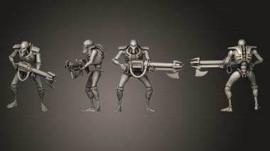 Military figurines Necron Warrior 3d model