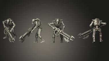 Military figurines Necron Warrior 02 3d model