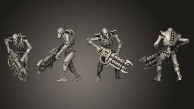 Military figurines Necron Warrior 04 3d model