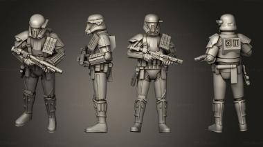 Military figurines necrotrooper standin noshoulder 3d model