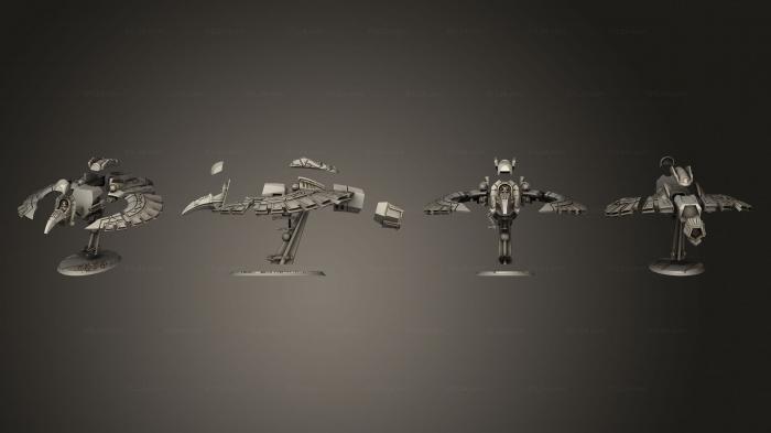 Military figurines (Necroyd Tomb Lords Ibis Fighter, STKW_10136) 3D models for cnc