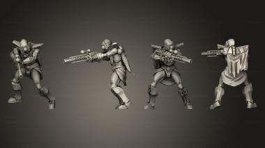 Military figurines Necroyd Tomb Lords 01 3d model