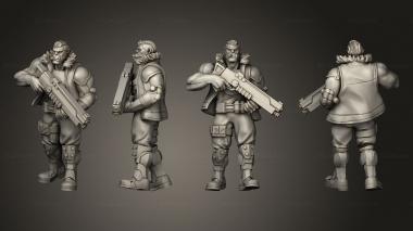 Military figurines Nick Chromebane 3d model