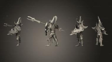 Military figurines Night fall on foot 02 3d model