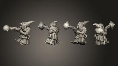Military figurines Night goblin Goblin fanatics 3 3d model