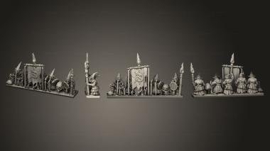 Military figurines Night goblin stripes Command line 3d model
