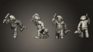 Military figurines NIGHTGAUNT investigators cook 3d model