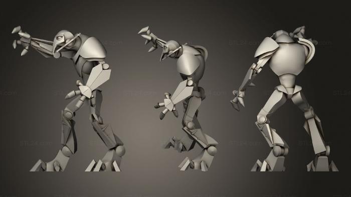 Military figurines (General Grievous, STKW_1024) 3D models for cnc