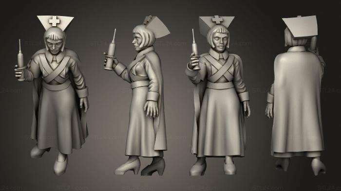 Military figurines (NIGHTGAUNT investigators nurse, STKW_10240) 3D models for cnc
