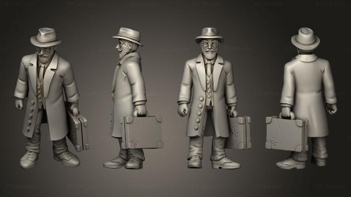 Military figurines (NIGHTGAUNT investigators professor, STKW_10241) 3D models for cnc