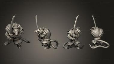 Military figurines Ninja rat 3 3d model