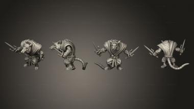 Military figurines Ninja rat 4 3d model