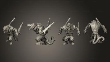 Military figurines Ninja rat 5 3d model