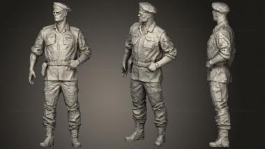 Military figurines General in ambush camouflage 3d model