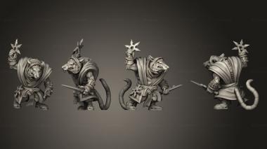 Military figurines Ninja rat 7 3d model