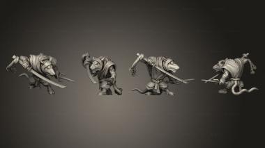 Military figurines Ninja rat 8 3d model