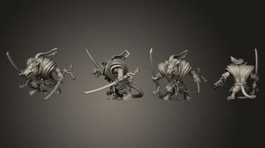 Military figurines Ninja rat 10 3d model