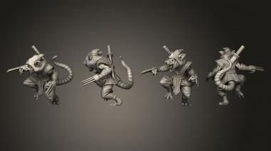 Military figurines Ninja Rat Claw 2 3d model
