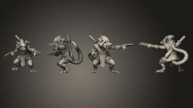 Military figurines Ninja Rat Claw 3 3d model