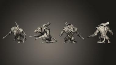 Military figurines Ninja rat 3d model