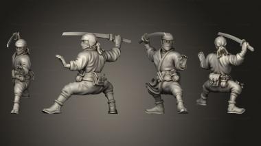 Military figurines Ninja Set 01 3d model