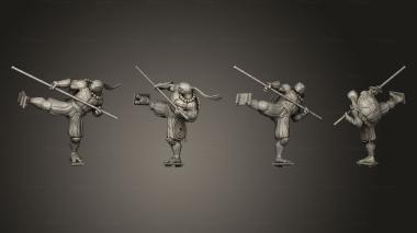 Military figurines Ninja Tortle Bo 3d model