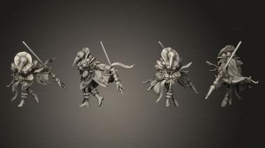 Military figurines Noble Crane Folk Greeting 3d model