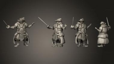 Military figurines Noble Human Angry 3d model