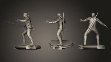 Military figurines Geralt of Rivia The Witcher White Wolf 3d model