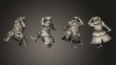 Military figurines Noble Human Walking 3d model