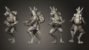 Military figurines Nomads 1 Blaster 3d model