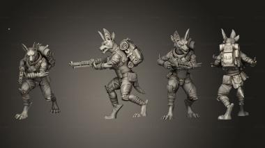Military figurines Nomads 4 Rifle 3d model