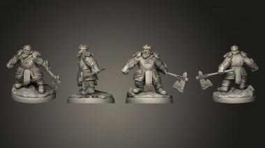 Military figurines Nordic Dwarf Axe 3d model