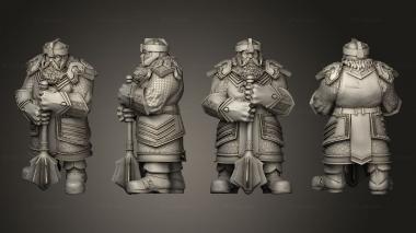 Military figurines Nordic Dwarf Mace 3d model