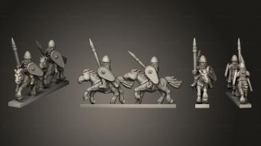 Military figurines NORMAN RIDERS STRIPE 02 3d model