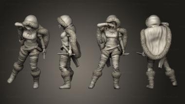 Military figurines Northern Tribes Warrior 3d model