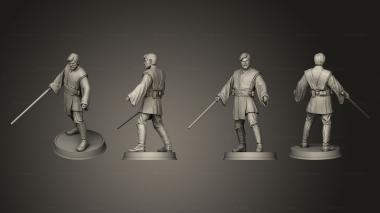 Military figurines obi wan jedi master 3d model