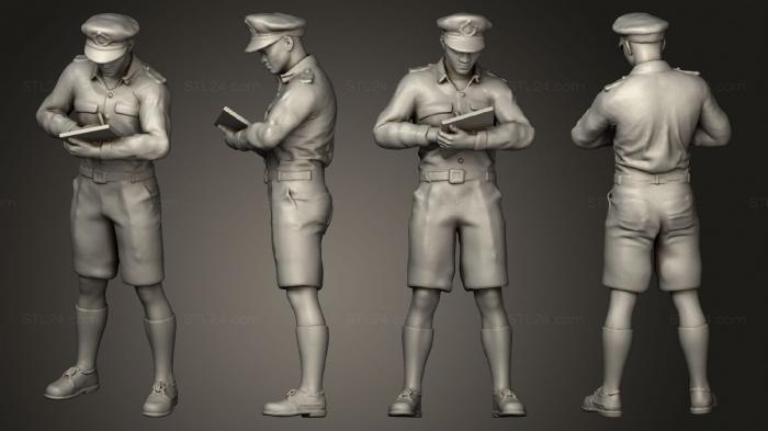 Military figurines (Officer Writing 1 72, STKW_10408) 3D models for cnc