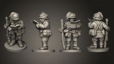 Military figurines OFFICERS ITA OFFICER A BASE 3d model