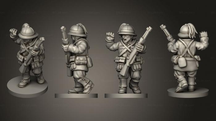 Military figurines (OFFICERS ITA OFFICER B BASE, STKW_10420) 3D models for cnc