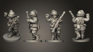 Military figurines OFFICERS ITA OFFICER B BASE 3d model