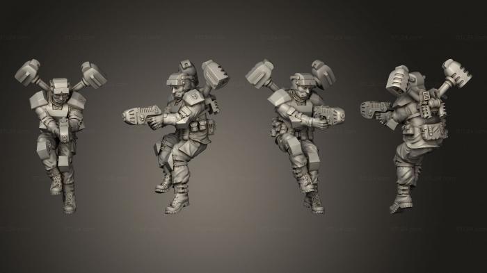 Military figurines (Officier with fist 02, STKW_10423) 3D models for cnc